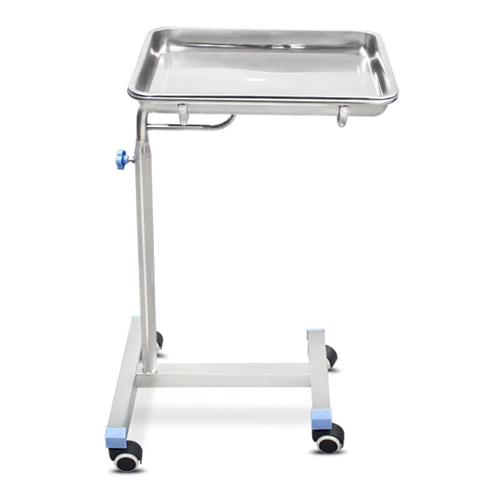 Carrello da servizio, in acciaio inox, portatile, carrello da laboratorio, carrello medico, con ruote universali