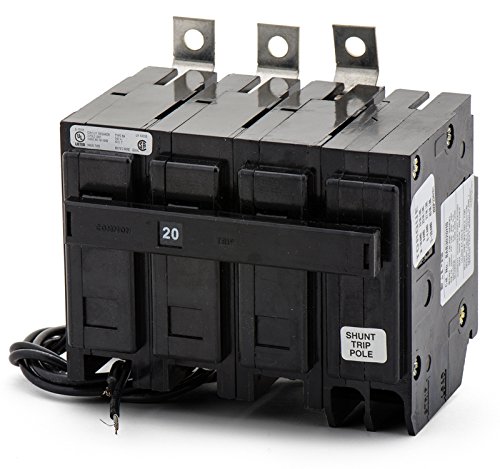 CUTLER HAMMER BAB3020HS 10 KAIC, 20 AMP, 24/48 VDC SHUNT Trip, 240 V, 3 Pole, Circuit Breaker, QUICKLAG, Thermal Magnetic