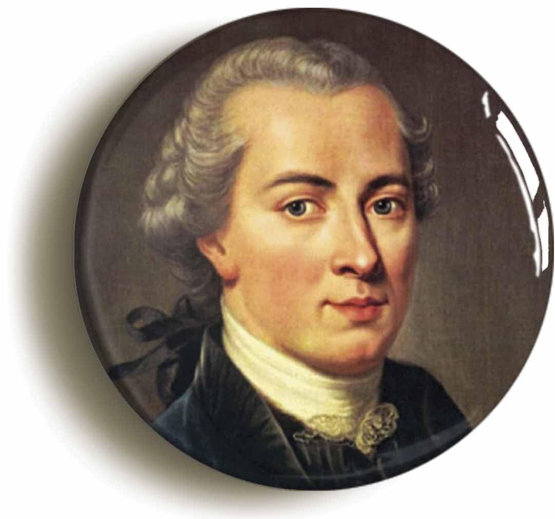 Immanuel Kant Philosopher Fridge Magnet (Circular 2inch / 50mm Diameter)