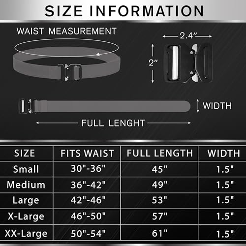 Image of TECEUM Tactical Belt - Heavy-Duty & Quick Release - Military, Work, Rigger, Duty & Utility Belt for Men