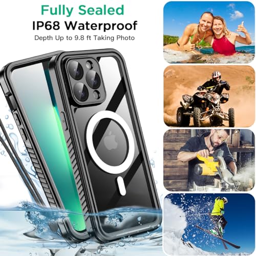 AICase iPhone 13 Pro Max Case Waterproof with MagSafe Clear Snowproof,Dustproof and Shockproof,IP68 Certified Full Body 360 Protection Fully Sealed Underwater Cover for iPhone 13 Pro Max 6.7" by AICase - Image 3