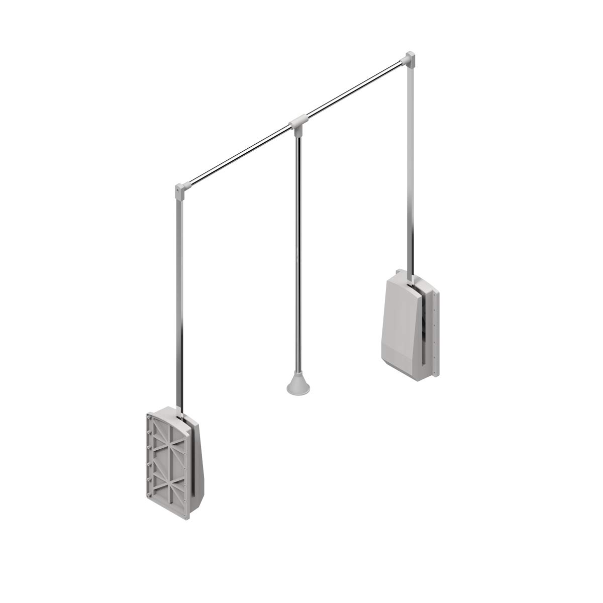 Barra de Armario abatible- Colgador abatible para Armario - Anchura Regulable - Ancho 830-1150mm