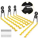 organizar herramientas garaje ✅【100% satisfacción del cliente】: el paquete incluye 4 ganchos grandes de almacenamiento de garaje, 9 tornillos de nailon, 9 tornillos de pared y 9 tornillos de gran tamaño, proporcionamos garantía de calidad de por vida para cada comprador que compra productos de ganchos de montaje en pared de garaje.