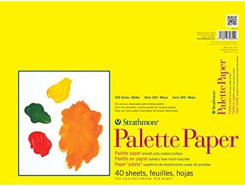 Strathmore 300 Series Palette Paper Pad, Tape Bound, 12x16 inches, 40 Sheets (41lb/67g) - Artist Paper for Adults and Students