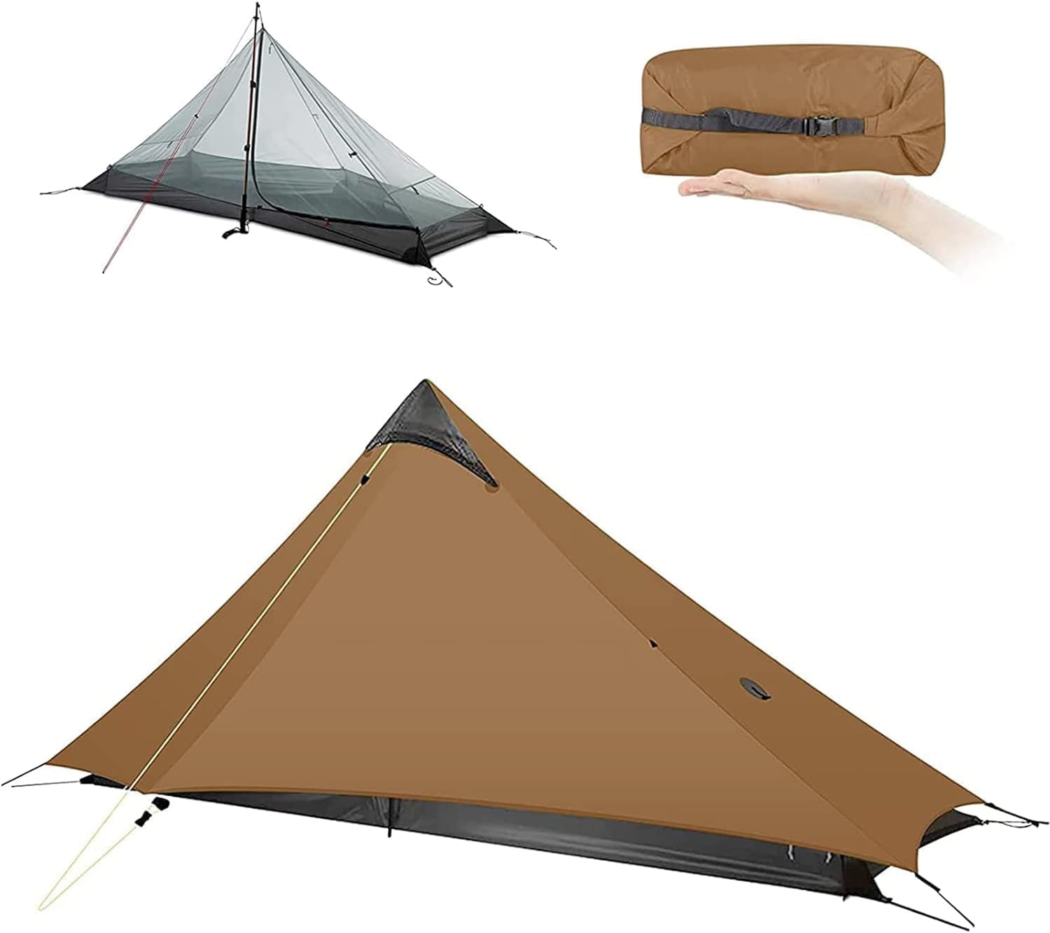 Amazon.co.jp: 3F UL GEAR lanshan テント 1人用 超軽量 2点セット