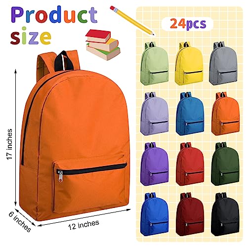 Paterr 48 Pack Multicolor School Backpacks Bulk for Kids 17 Inch Backpack in Bulk Travel Outdoor Bookbag Back to School Essentials Supplies Lightweight Bookbags for Students Elementary Middle High by Paterr - Image 2