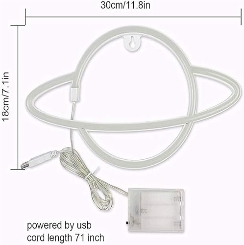 Miniatura 2 de QFFL Paneles de luz LED inteligentes Planet Neon Signs Wall LED Neon Sign para Dormitorio Habitación Niños Hotel Tienda Restaurante Juego Oficina