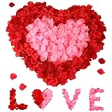 【1200 Pezzi】: 1200 pezzi di petali di rosa finti in un pacchetto, colori vivaci, texture molto realistica, valore ineguagliabile per i soldi, ti portano illimitato roseo! Spero che vi piacerà!