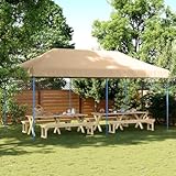 【Polyvalence d'Utilisation】Parfaite comme pergola jardin exterieur pour mariages, barbecues ou festivals, cette tente s'adapte à toutes occasions. Son design beige et bleu s'intègre élégamment à tout environnement extérieur.