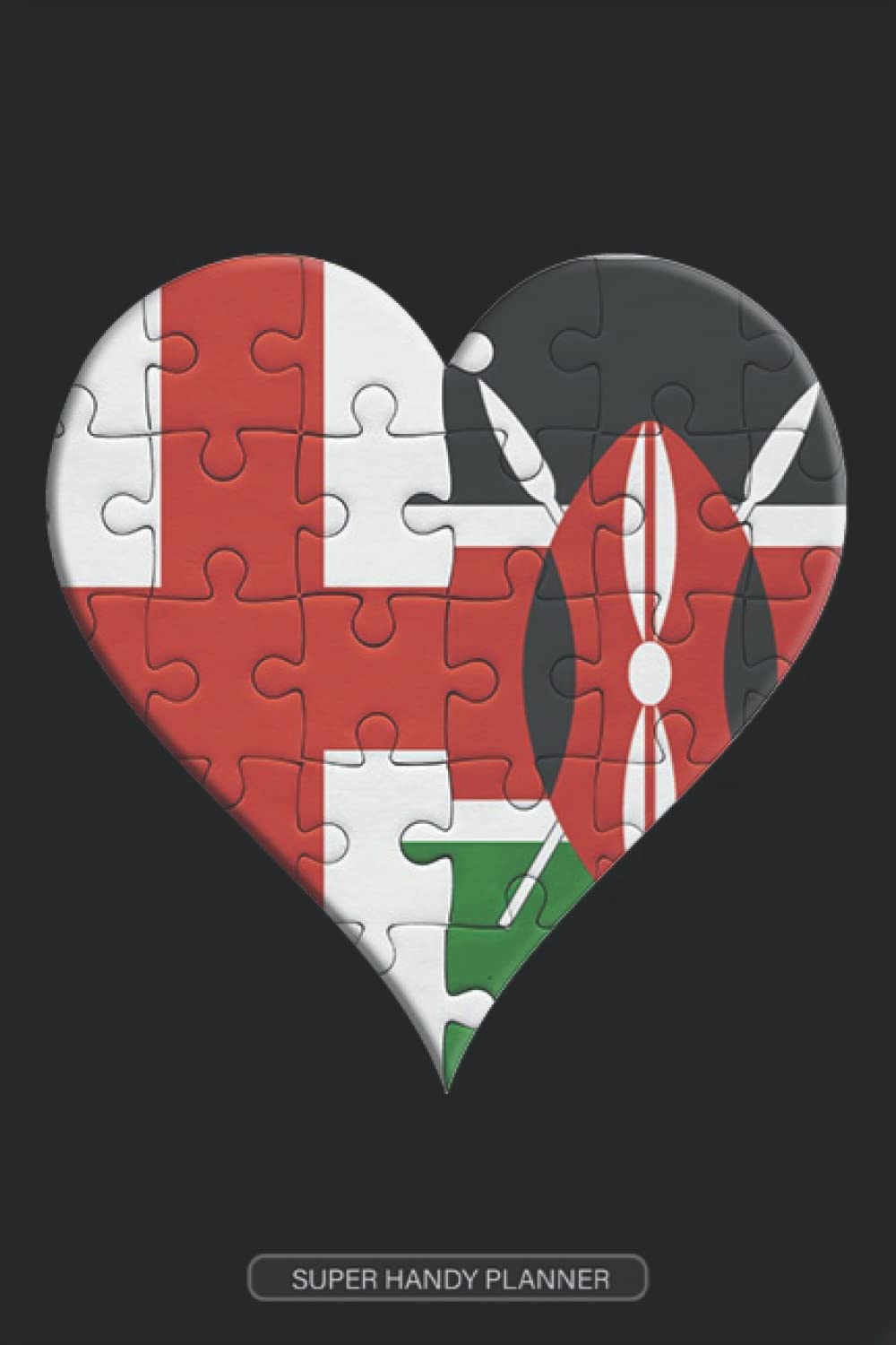 Planner: English Kenyan Flag United Heart Jigsaw Puzzle Flags Of England Kenya