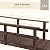 Outsunny 7' Wooden Garden Bridge with Safety Rails, Backyard Footbridge with Water-Resistant Varnish for Ponds, Creeks, Streams, Stained Finish