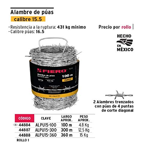 Ofertas de alambre de puas 7 ofertas de alambre de puas marca Fiero (2)