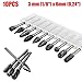ZJchao 10 PCS Double Cut Tungsten Carbide Rotary Burr Set 1/8