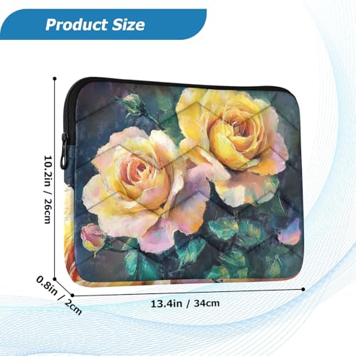 Funda para laptop 13 pulgadas con diseño floral miniatura 3
