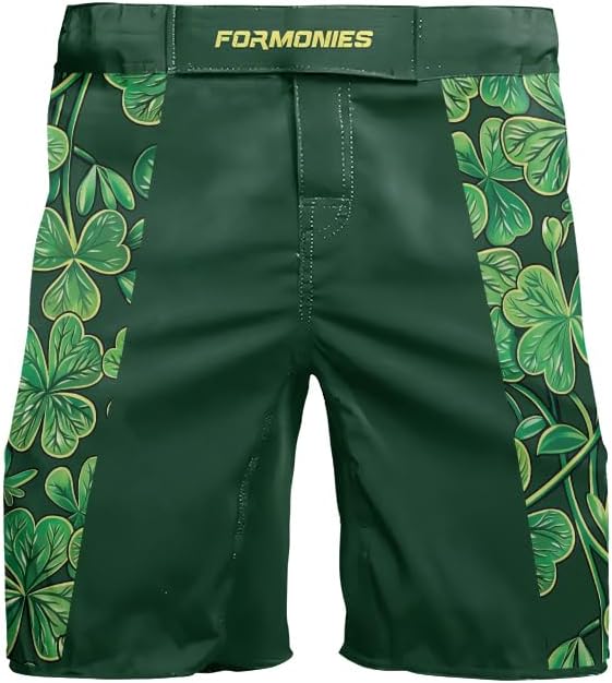St Patrick's Day MMA Fight Shorts Grappling BJJ Compression Shorts Boxing Shorts Men