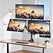 Triple Monitor Mount for up to 35-inch Screens – Heavy Duty Ultrawide Stand with Fully Adjustable, 12kg Gas Spring Arm (Each), VESA 75×75/100×100 mm, Black