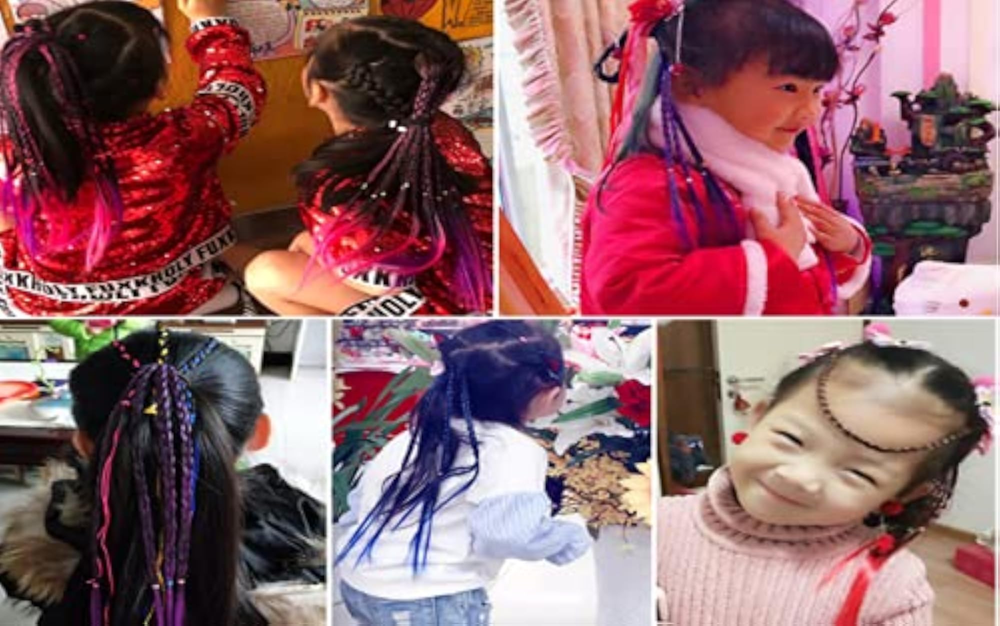 Braid Ponytail Holder - Black and Brown Korean Hair Accessory