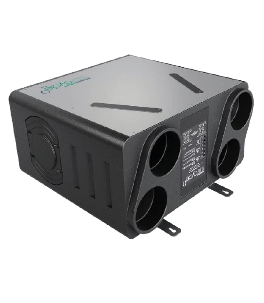 Brookvent Aircycle 1.3+ Heat Recovery Ventilation Unit | Floor Mount | Summer Bypass | Digital Control| Standard Configuration