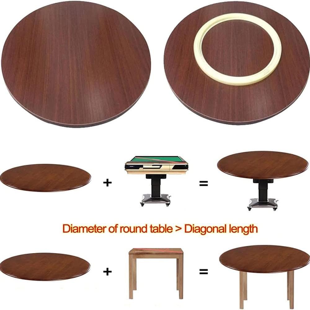 Duża 91 cm drewniana obrotowa taca do serwowania Lazy Susan, gładka obrotowa płyta na stół jadalny, 6 dostępnych kolorów (orzech włoski 90 cm) idealna na imprezy i spotkania