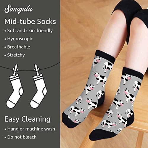 Image of Crew Socks for Woman Size 6-8 Tropical Wildlife Bright Teal Girls Socks