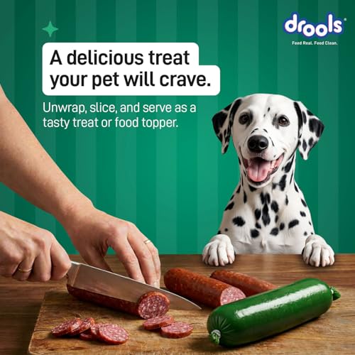 Image of Drools Adult & Puppy Sausage for Dog, 450g | Real Fish Flavour | High Protein | Treat & Food Topper | Grain Free | Best for Training & Bonding | No Preservatives