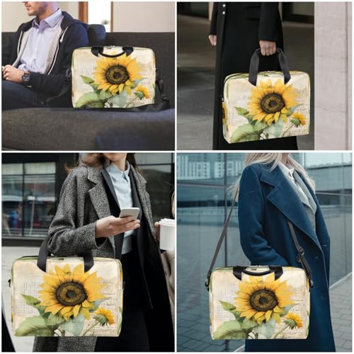 Bolso para portátil con diseño de girasol 15.6 pulgadas miniatura 2