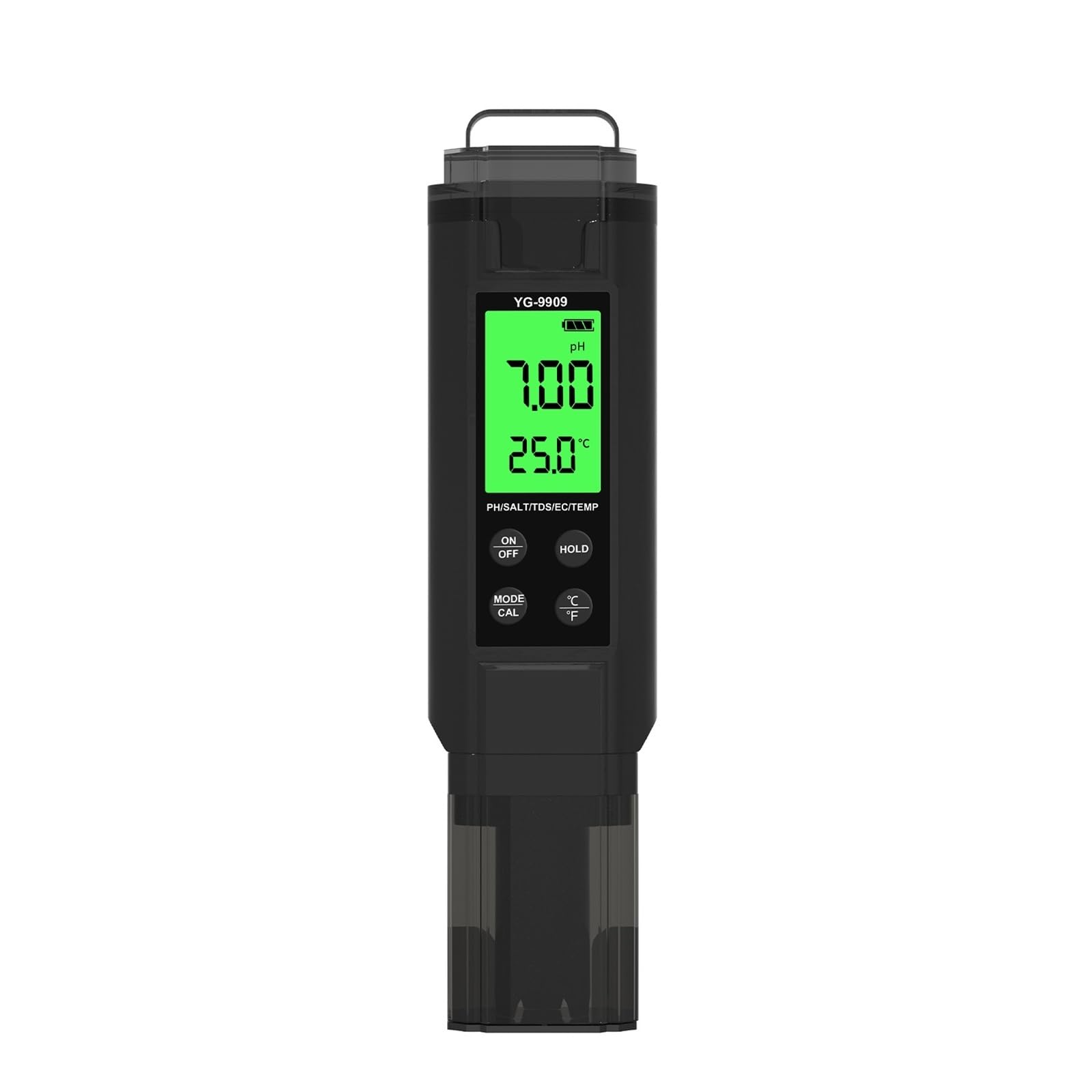 Digital pH Meter, 5 in 1 Salinity PH Meter High Accuracy 0.01 Resolution EC TDS Temp Water Tester Ppm Meter for Aquarium Hydroponics Pool