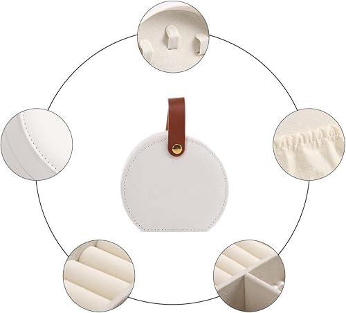Round Jewellery Box with Compartments 11x10x5cm