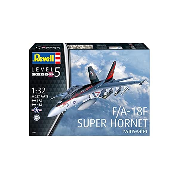 Revell 03847 F/A-18F Super Hornet originalgetreuer Modellbausatz für Experten, unlackiert – Bild 3
