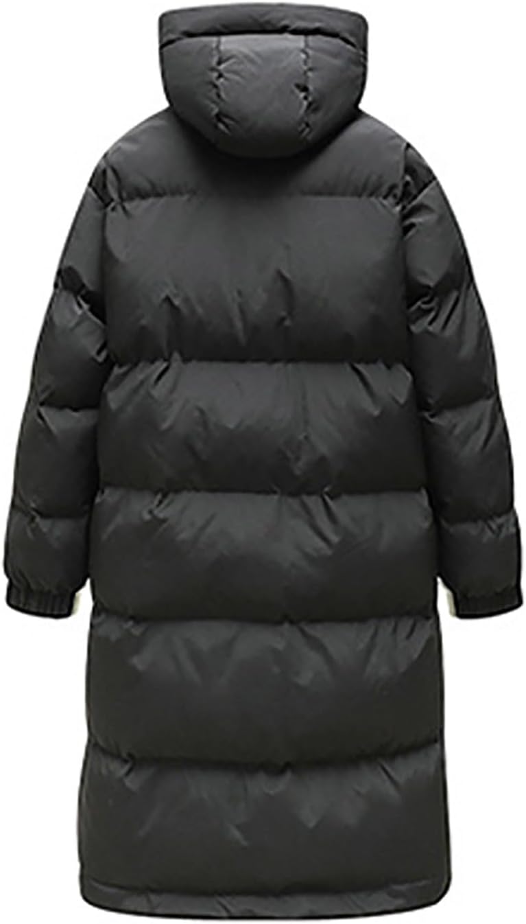 Long Lightweight Puffer Coat Men Waterproof Warm Winter Quilted Down Jackets with Hood Thick Parka Hooded Ski Jackets