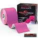 Kinesiology Tape - Ebook for Latest Strapping, Taping Applications - Therapeutic Sports Tape - Knee Shoulder Elbow Ankle Neck, Superior Waterproof & Adhesion - Latex Free FDA & CE Approved (Hot Pink)