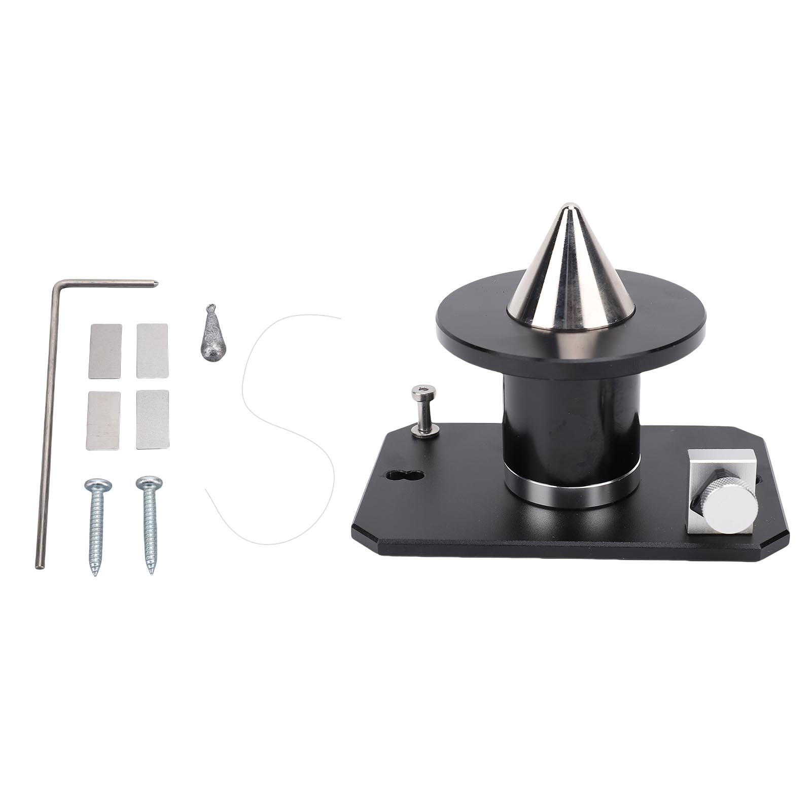 Herramienta equilibradora de Cuchillas Torvex, medidor de Equilibrio de Cuchillas de cortacésped Ajustable con Incorporado, nivelador de alineación de Montaje en Pared de Metal (Negra)