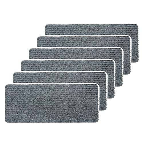 ASTRA Fußmatte innen Silber Schmutzfangmatte rutschfest – Stufenmatten 25x60 cm 6er Set...