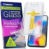 Defenslim iPhone XS Screen Protector [2-Pack] with Easy Auto-Align Install Kit - Tempered Glass for