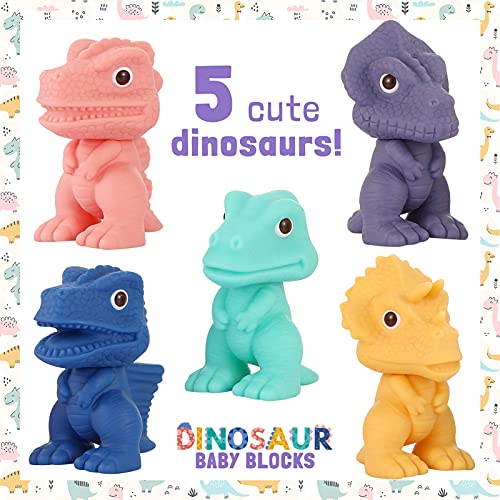 Baby Soft Blocks, Stacking Building Blocks, Teething & Squeezing Dinosaur Toys For Babies, Montessori Blocks With Numbers Animals Fruits, Soft Baby Toy For Baby Infants Toddlers Age 6 To 12 Months Up. #TOP3