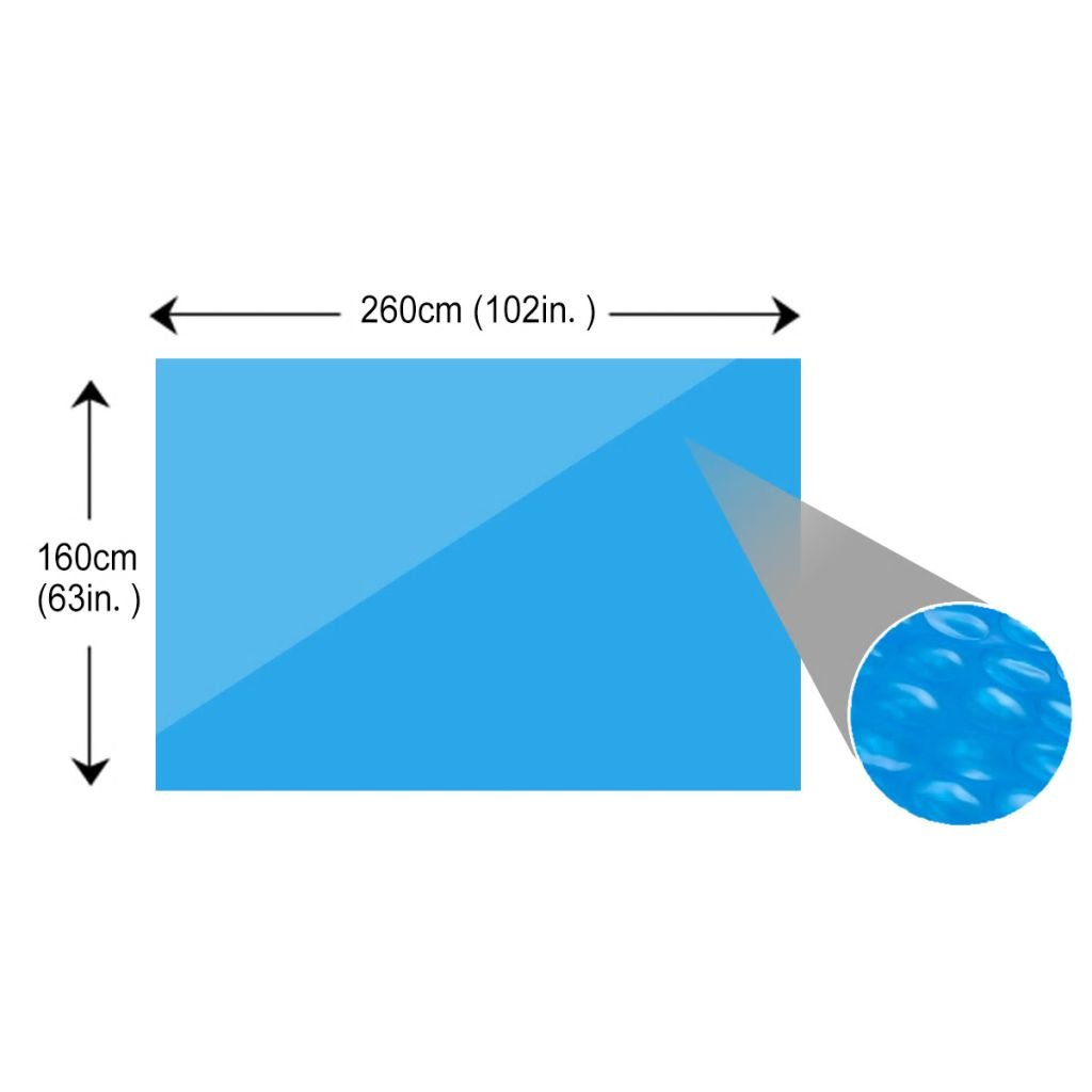 Yumeng Cubierta para Piscina, Lona Piscina, Cobertor Piscina, Cubre Piscinas, Funda Piscina, Tapa Piscina, Rectangular 260x160 cm PE Azul