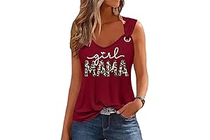 Womens Gradient Tank Top, Casual Sleeveless Top, Funny Graphic Tee Vest