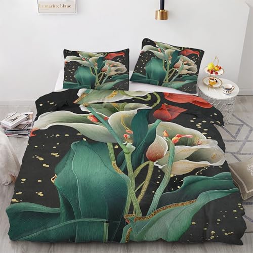 Housse de couette 240 x 260 microfibre douce avec fermeture éclair solide