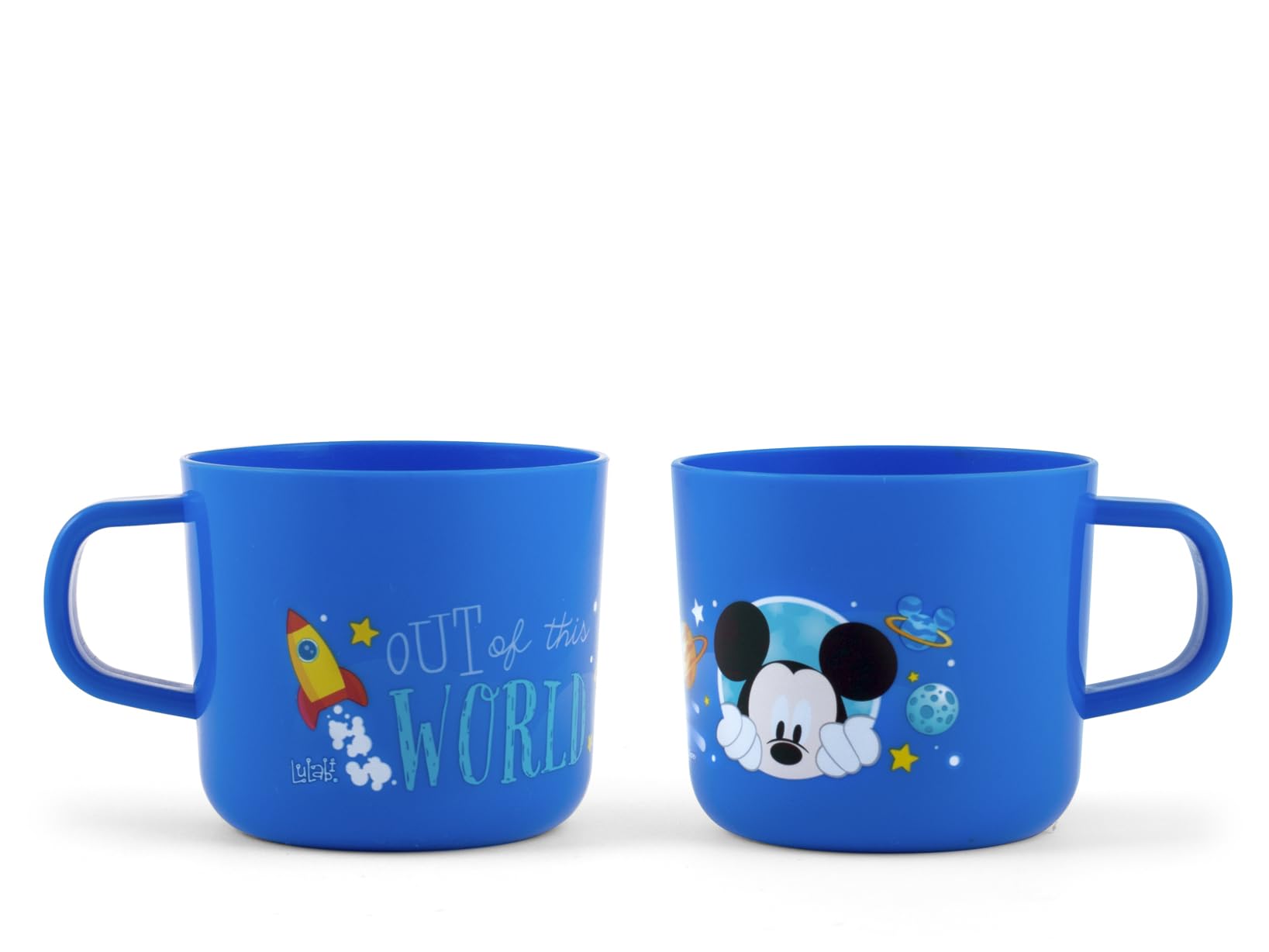 Lulabi Mickey Cosmo Mug Polipropilene Blu 24cl Tazza Divertente Design Mickey Mouse Resistente Bambini