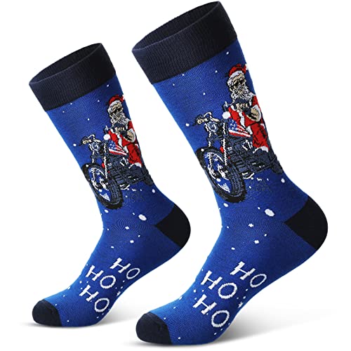 SATINIOR Men Holiday Socks Colorful Unisex Xmas Socks Stylish Patterned Men Festive Present(Fresh Style)