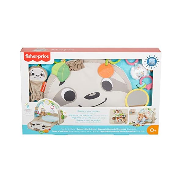 Fisher-Price GNB52 - Faultier Spieldecke mit 6 Sinnes Spielzeugen, für den Gebrauch ab der Geburt – Bild 3
