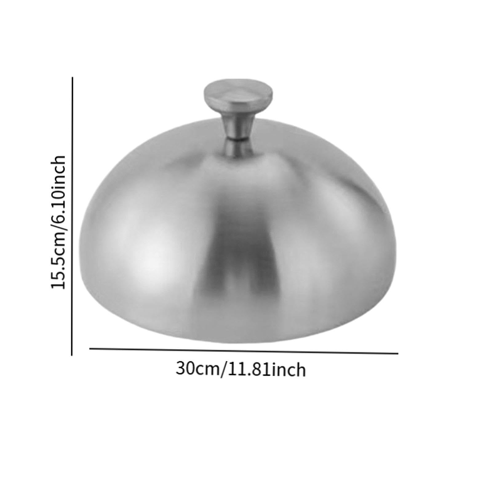 rockible Couvercle à Badigeonner avec Poignée, Couvercle en Métal pour Faire Fondre Le Fromage et Barbecue, 30cm