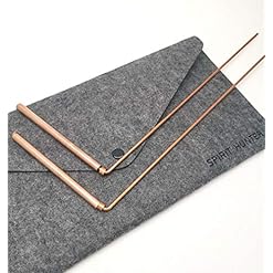 Spirit Hunter 99.9% Copper Dowsing Rod- 2PCS Divining Rods with Bag – Detect Gold, Water, Ghost Hunting etc.