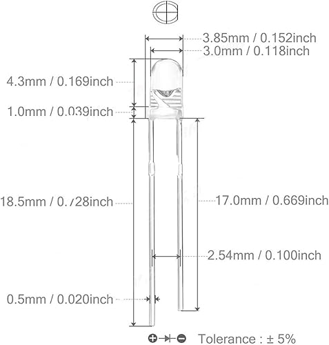 Miniatura 2 de MeLphi 10 PCS 3mm LED Diode Kit Ultra Bright Warm White Red Green Blue UV Purple Yellow Orange Pink Clear Diffused Lens F3 Emitting Assortment