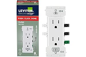 E5325-SW Decora Edge 15 Amp Tamper-Resistant Duplex Duct Outlet