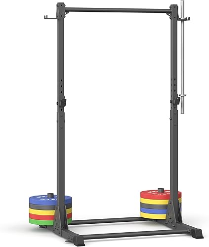 Miniatura 8 de Soporte de barra de dominadas, estación de dominadas independiente para gimnasio en casa, equipo de entrenamiento de fuerza al aire libre e interior