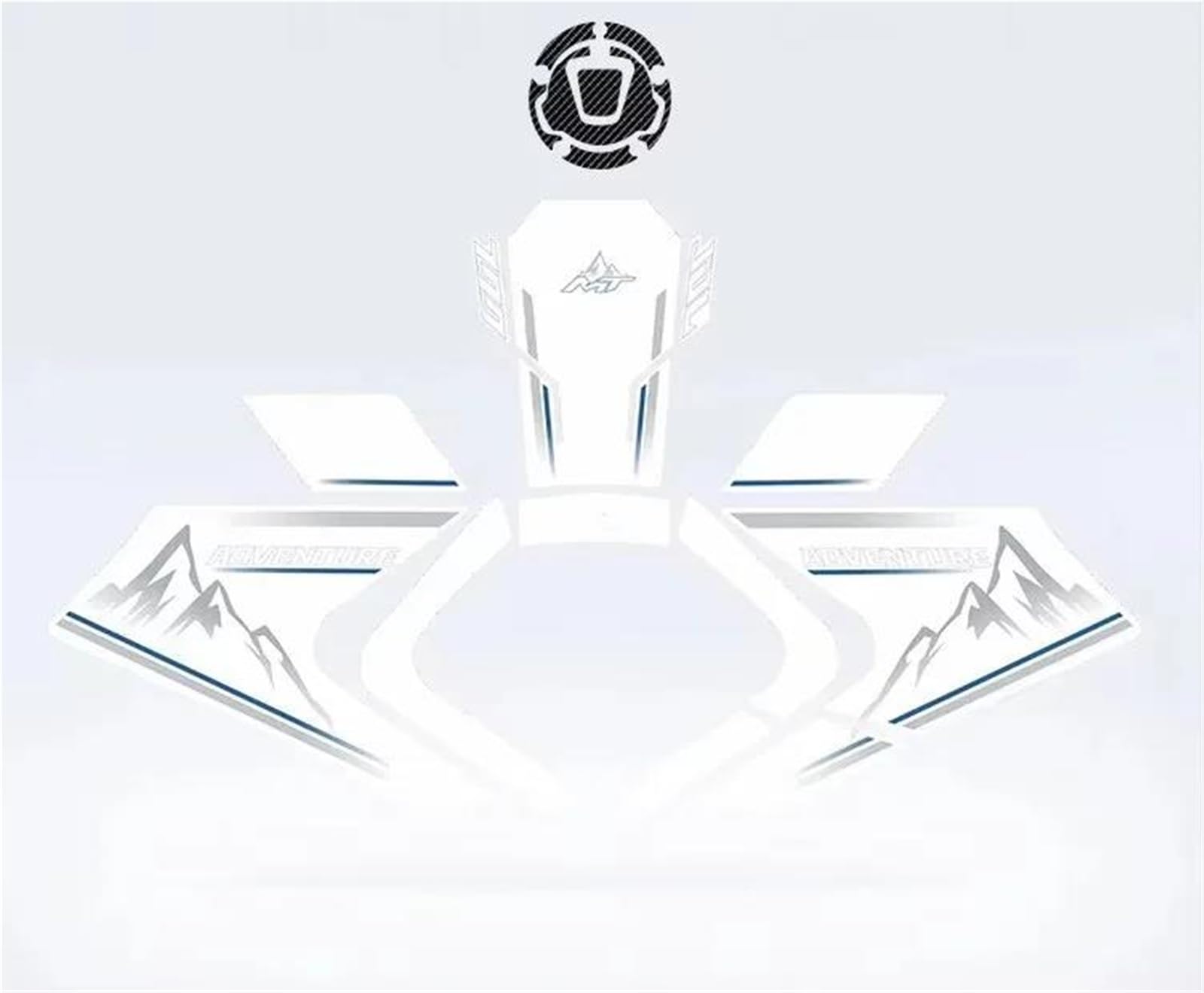 Jtwmty Color9 Motorcycle Body Fairing Sticker Tank Pads Gas Knee Grip Traction Protector For Cfmoto 700Mt 2025 Bike Tank Film(Color9)