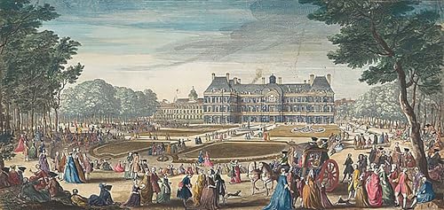 Cuadro de París Jacques Rigaud reproducción Palacio de Luxemburgo lienzo elegante de 60x90cm