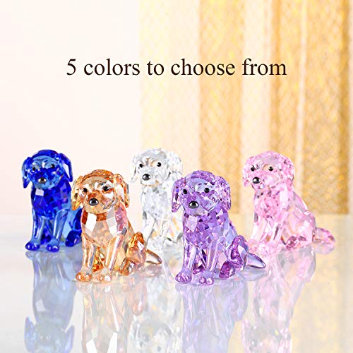 DOJOZ Crystal Labrador Dog Puppy Figurine Animals Lovely Craft Home Decor Ornaments Collectible Birthday Gifts (White) - Image 5