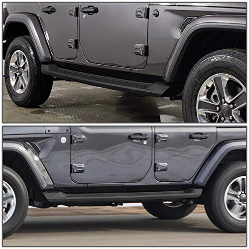 Dna Motoring Stepb-Ztl-8106-Bkpl Pair Factory Style Nerf Bar Side Step Running Boards Compatible With Jeep Wrangler Jl Unlimited 4-Door 2018-2022, Black #TOP5